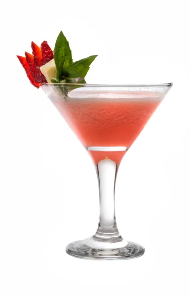 Cocktail strawberry cheese mint — Stock Photo, Image