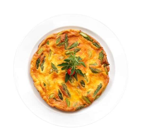 Omelette aux asperges et tomate — Photo