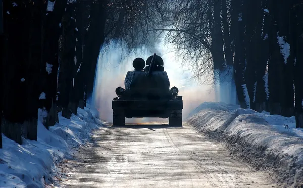 T-34 winter — Stockfoto