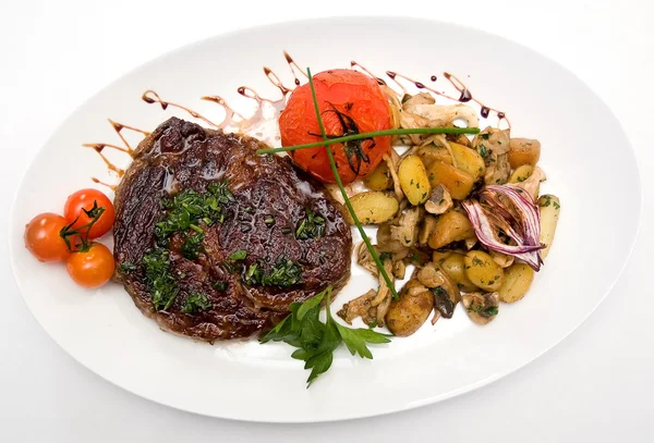 Bife de Ribeye de carne de mármore — Fotografia de Stock