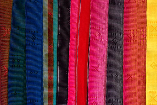 Conjunto de tecidos coloridos — Fotografia de Stock