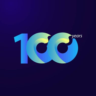 100. yıl dönümü kutlama Vektör Şablonu Tasarım Çizimi