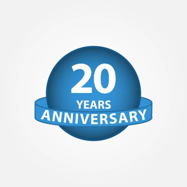 20. yıl dönümü kutlama Vektör Şablonu Tasarım İllüstrasyonu