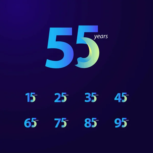 Years Anniversary Celebration Vector Template Design Illustration — Stock Vector