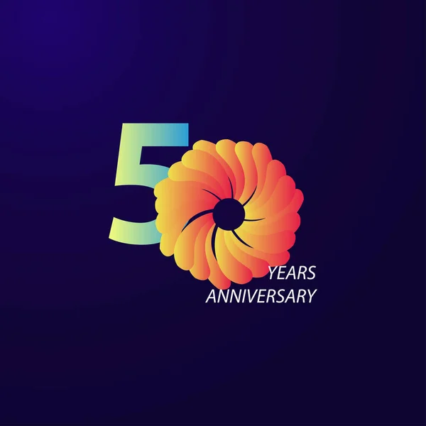 stock vector 50 Years Anniversary Celebration Vector Template Design Illustration