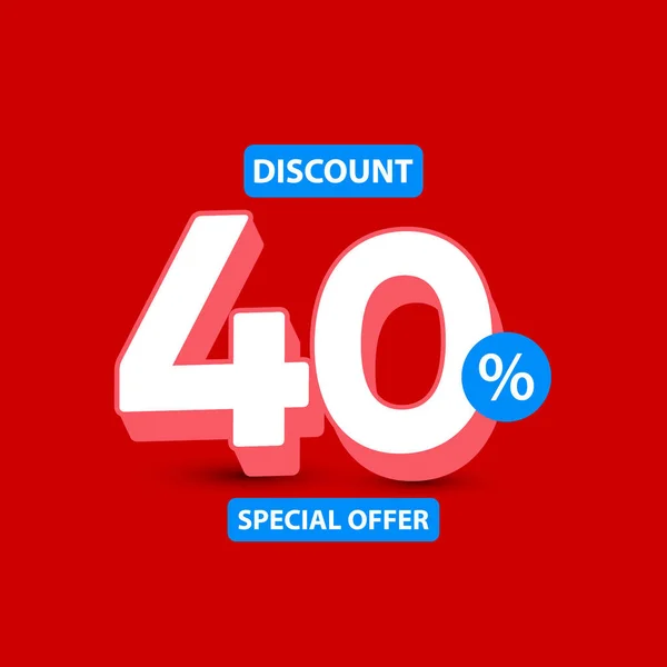 Discount Special Offer Label Vector Template Design Illustration — 스톡 벡터