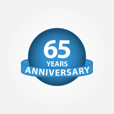 65. Yıldönümü Kutlama Vektör Şablonu Tasarım İllüstrasyonu