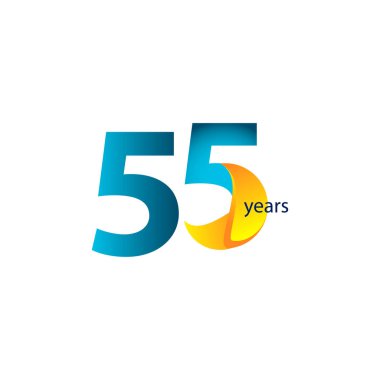 55. Yıldönümü Kutlama Vektör Şablonu Tasarım İllüstrasyonu