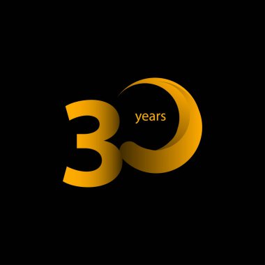 30. Yıldönümü Kutlama Vektör Şablonu Tasarım İllüstrasyonu