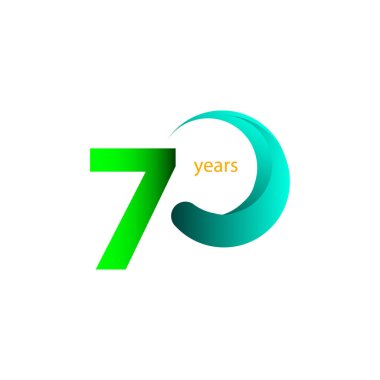 70. Yıldönümü Kutlama Vektör Şablonu Tasarım İllüstrasyonu