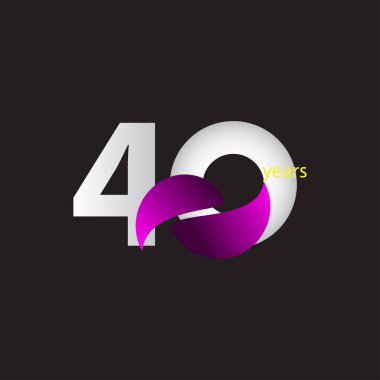 40. yıl dönümü kutlama Vektör Şablonu Tasarım İllüstrasyonu