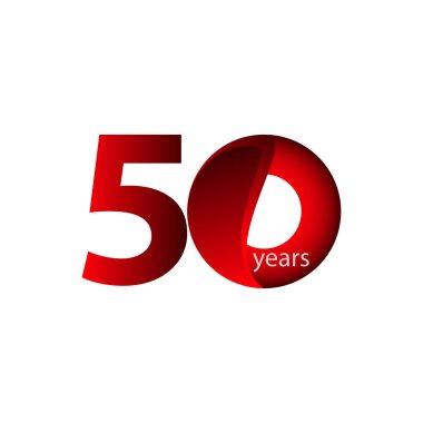 50. Yıldönümü Kutlama Vektör Şablonu Tasarım İllüstrasyonu