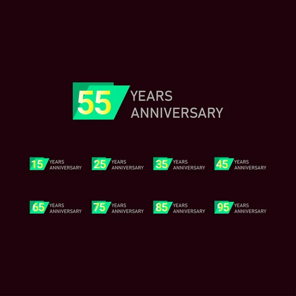 Años Celebración Del Aniversario Vector Template Design Illustration — Vector de stock