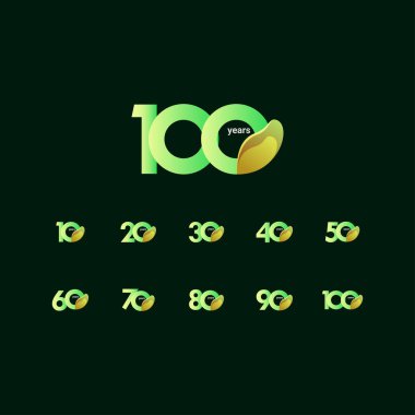 100. yıl dönümü kutlama Vektör Şablonu Tasarım Çizimi