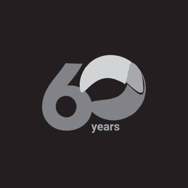 60. Yıldönümü Kutlama Vektör Şablonu Tasarım İllüstrasyonu