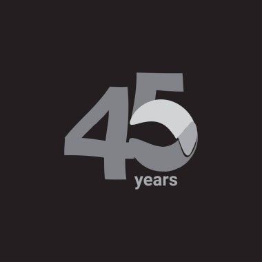 45. Yıldönümü Kutlama Vektör Şablonu Tasarım İllüstrasyonu