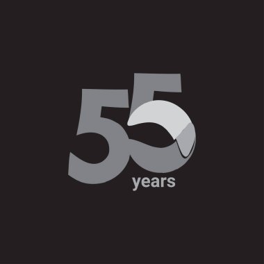 55. Yıldönümü Kutlama Vektör Şablonu Tasarım İllüstrasyonu