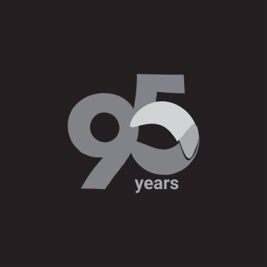 95. Yıldönümü Kutlama Vektör Şablonu Tasarım İllüstrasyonu