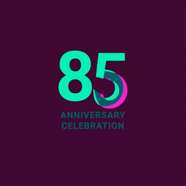 Años Celebración Del Aniversario Vector Template Design Illustration — Vector de stock