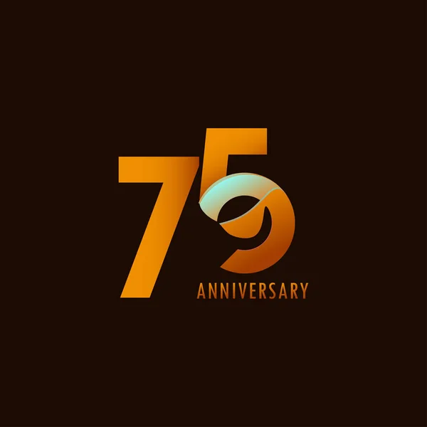 75周年庆祝活动矢量模板设计说明 — 图库矢量图片