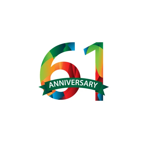 Años Celebración Del Aniversario Vector Template Design Illustration — Archivo Imágenes Vectoriales