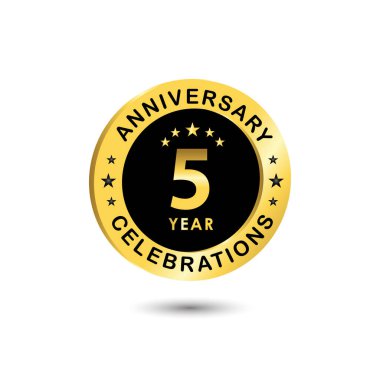 5. yıl dönümü kutlama Vektör Şablonu Tasarım İllüstrasyonu