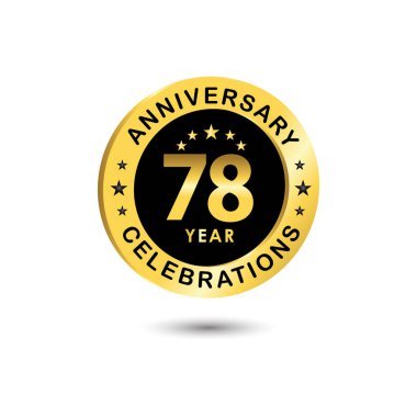 78. Yıldönümü Kutlama Vektör Şablonu Tasarım İllüstrasyonu
