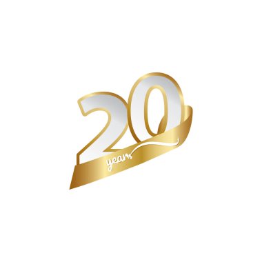 20. yıl dönümü kutlama Vektör Şablonu Tasarım İllüstrasyonu