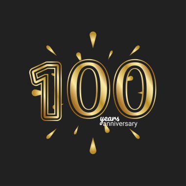 100. yıl dönümü kutlama Vektör Şablonu Tasarım Çizimi