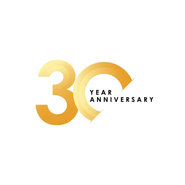 30周年記念ベクトルテンプレートデザインイラスト — ストックベクタ