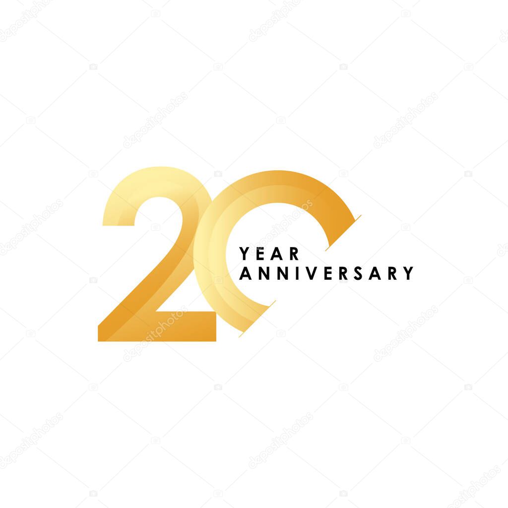 20 Years Anniversary Celebration Vector Template Design Illustration