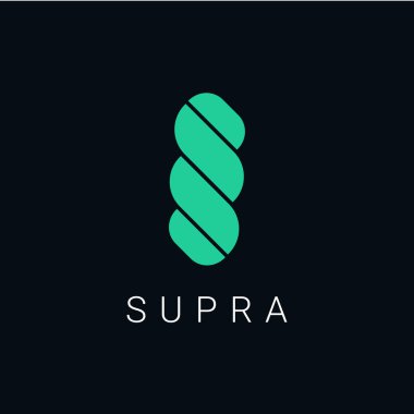 Supra Logo Şirketi Vektör Şablon Tasarımı Çizimi