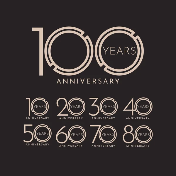 100 Let Výročí Oslavy Vektorové Šablony Design Ilustrace — Stockový vektor