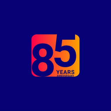 85 'inci yıl dönümü kutlama Vektör Şablonu Tasarım İllüstrasyonu