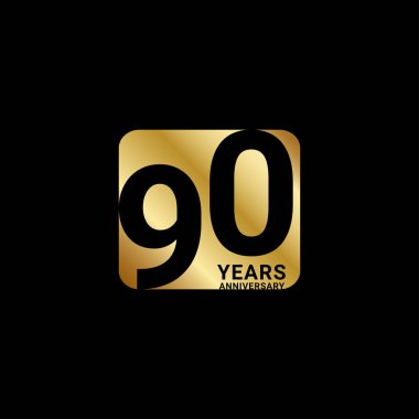 90. Yıldönümü Kutlama Vektör Şablonu Tasarım İllüstrasyonu