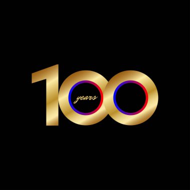 100. yıl dönümü kutlama Vektör Şablonu Tasarım Çizimi