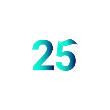 25. Yıldönümü Kutlama Vektör Şablonu Tasarım İllüstrasyonu