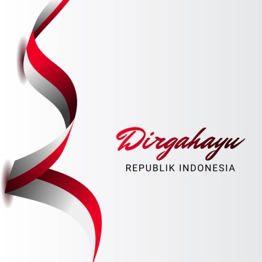 Mutlu Endonezya Bağımsızlık Günü Kutlama Şablon Tasarımı Çizimi