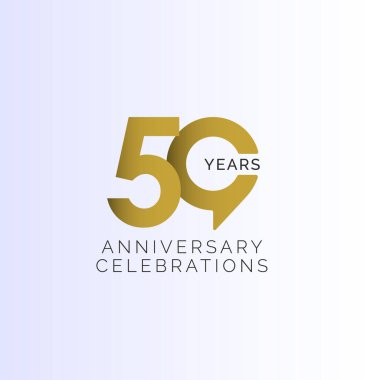50. Yıldönümü Kutlama Vektör Şablonu Tasarım İllüstrasyonu