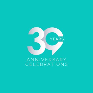 30. Yıldönümü Kutlama Şablonu Tasarım İllüstrasyonu