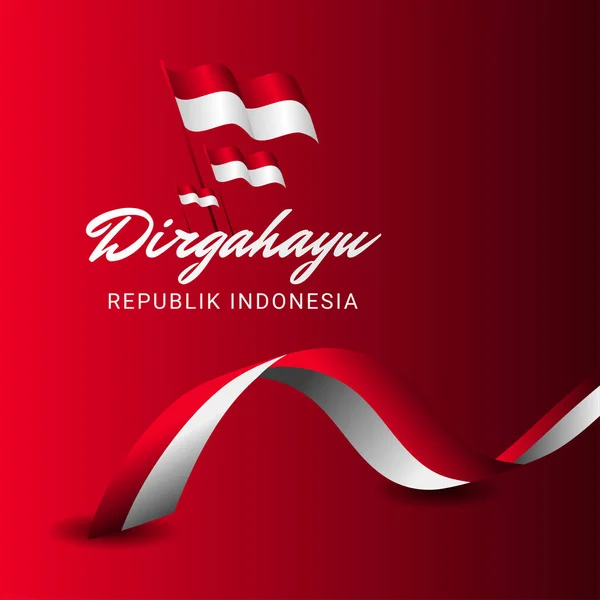 Happy Indonesia Independence Day Celebration Vector Template Design Illustration — Vector de stock