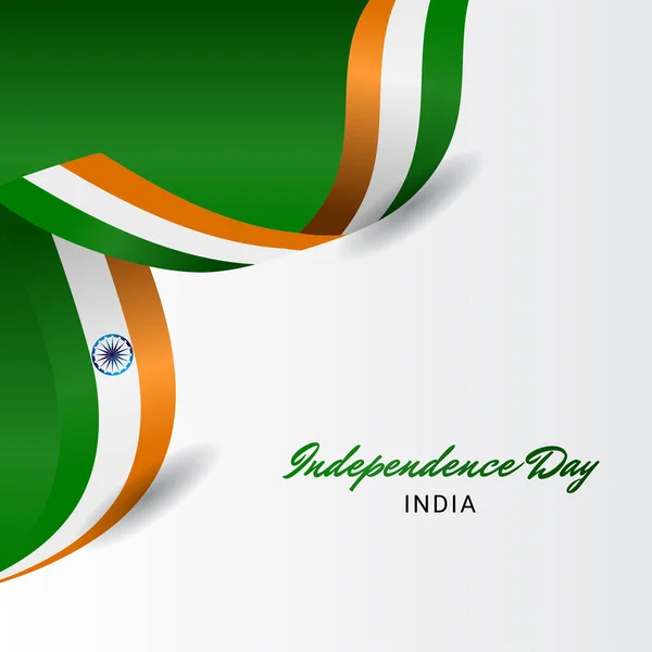 Χαρούμενη Ινδία Ημέρα Ανεξαρτησίας Εορτασμός Διάνυσμα Πρότυπο Εικονογράφηση — Διανυσματικό Αρχείο
