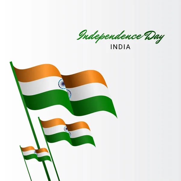 Happy India Independence Day Feier Vector Template Design Illustration — Stockvektor