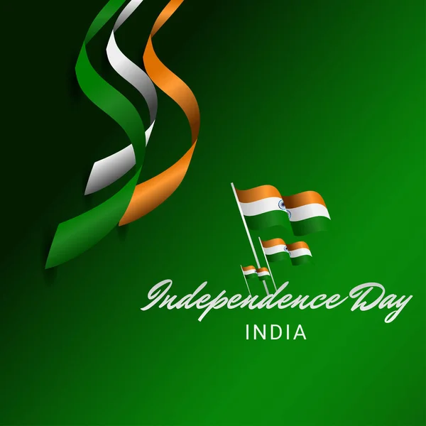 Happy India Independence Day Celebration Vector Template Design Illustration — Stock Vector