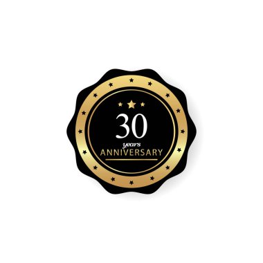 30. Yıldönümü Kutlama Vektör Şablonu Tasarım İllüstrasyonu