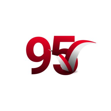 95. Yıldönümü Kutlama Vektör Şablonu Tasarım İllüstrasyonu