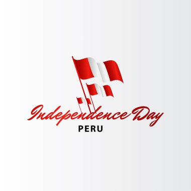 Mutlu Peru Bağımsızlık Günü Kutlama Şablonu Tasarım Çizimi
