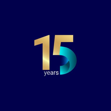 15. Yıl Kutlaması Vektör Şablonu Tasarım İllüstrasyonu
