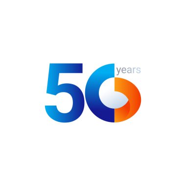 50. Yıldönümü Kutlama Vektör Şablonu Tasarım İllüstrasyonu