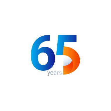 65. Yıldönümü Kutlama Vektör Şablonu Tasarım İllüstrasyonu